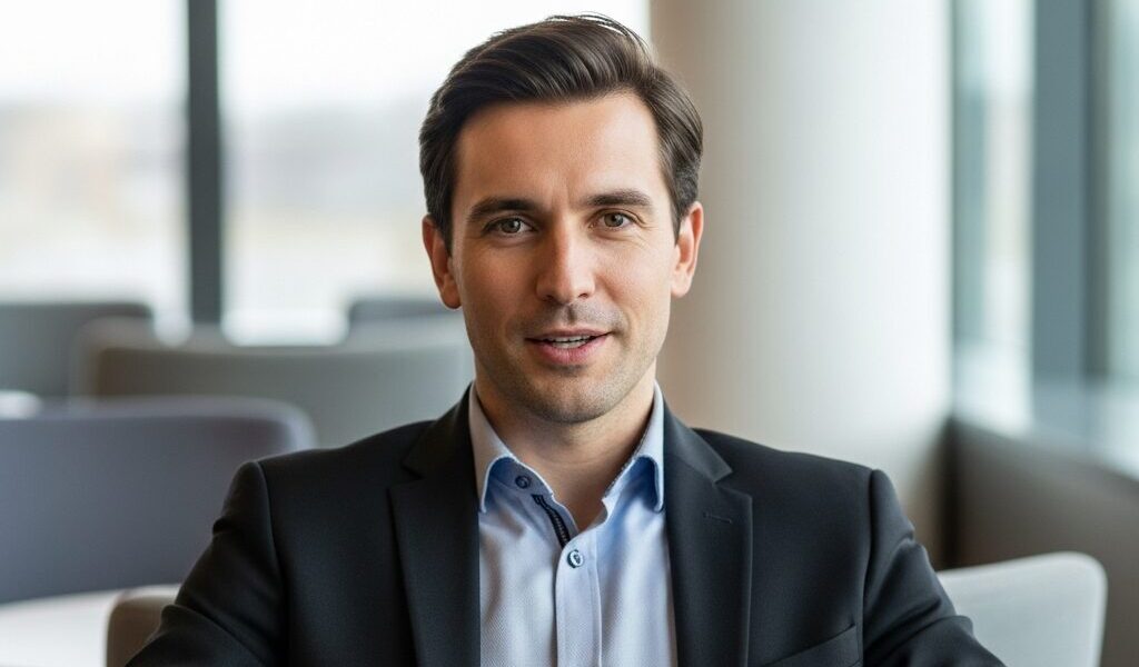 転職成功の秘訣を説明する男性