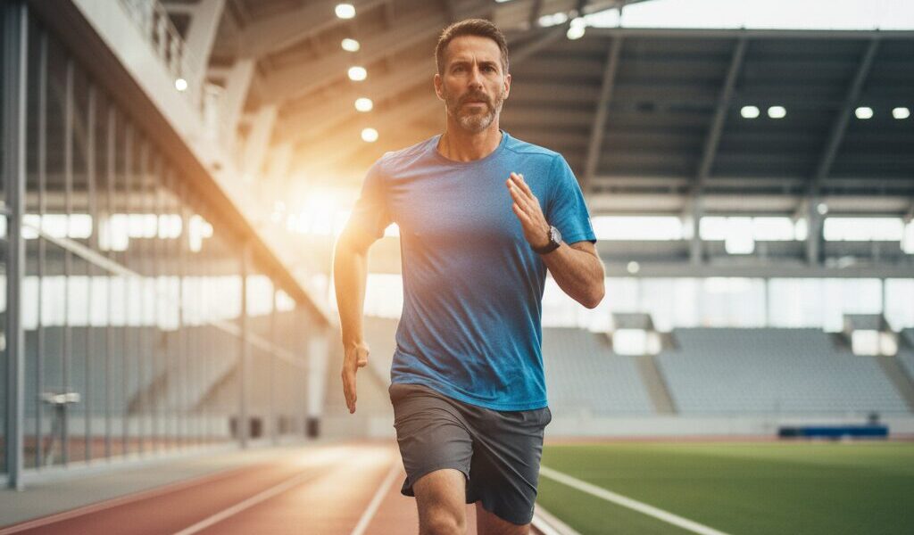 自分を取り戻すため、走って奮闘する外国人男性