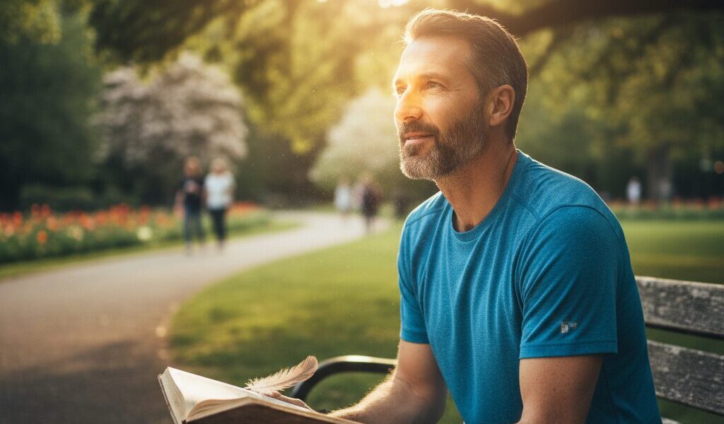 ベンチで人生の希望の光を見つけた男性